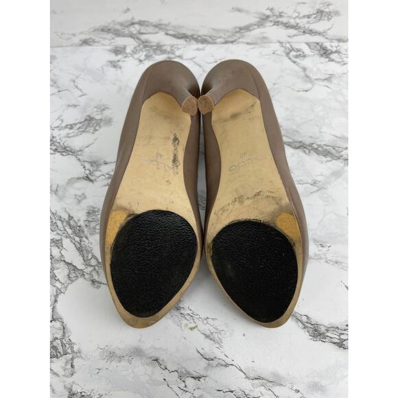 Aldo Taupe Brown Leather D'Orsay Platform Pumps Heels Size 40 Women's - Picture 7 of 7